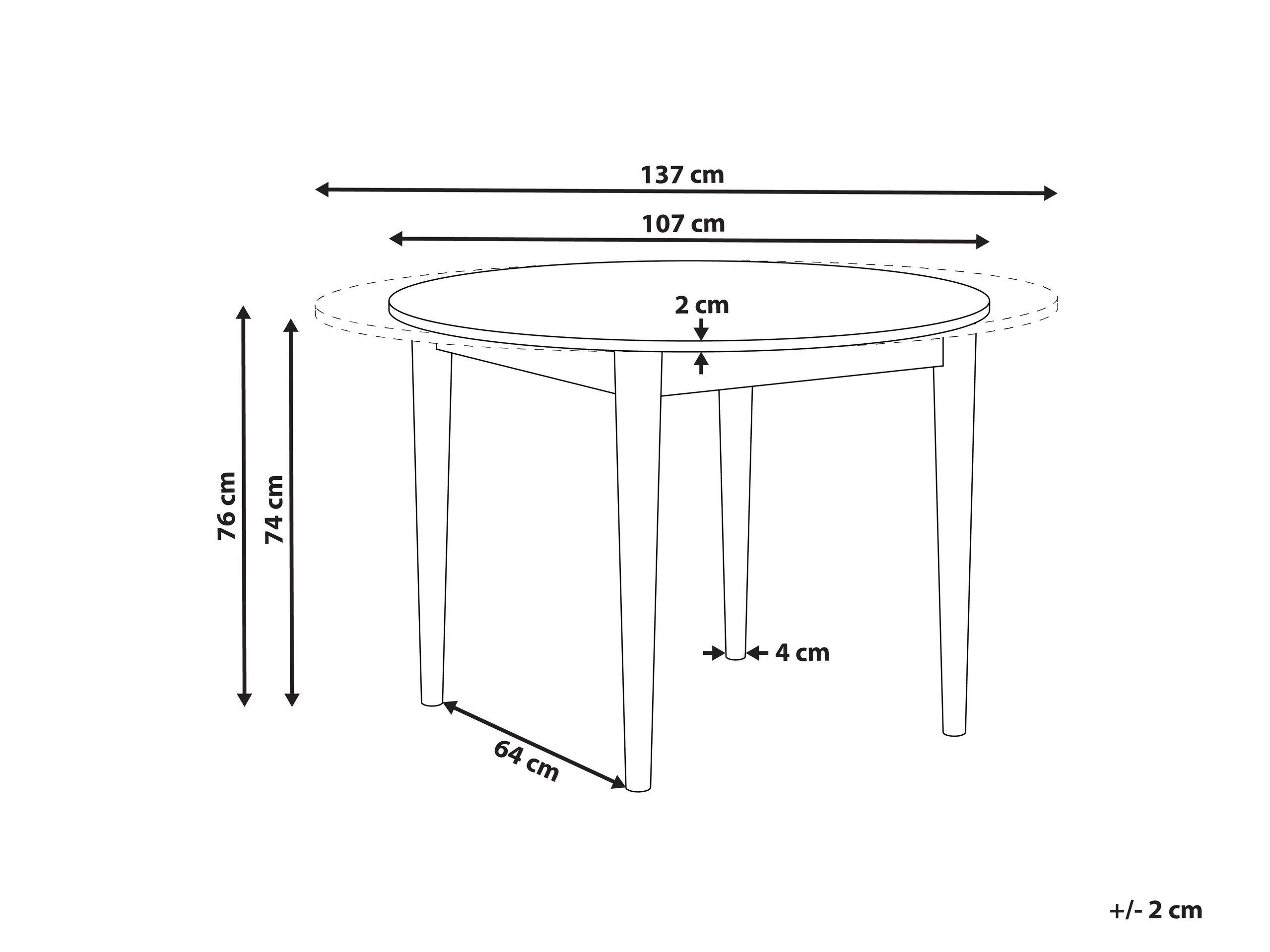 Beliani Ausziehbarer Esstisch aus MDF-Platte Modern ECHO  