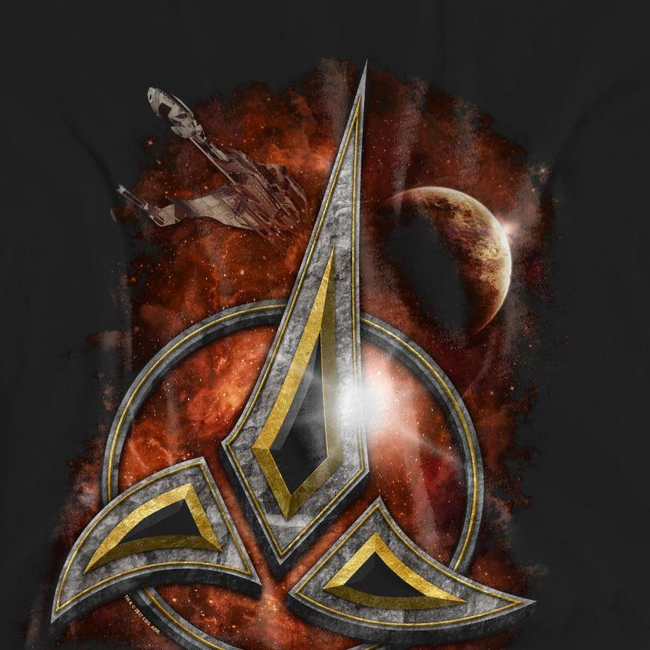 Star Trek T-Shirt Klingon Imprimé Coupe Droite  