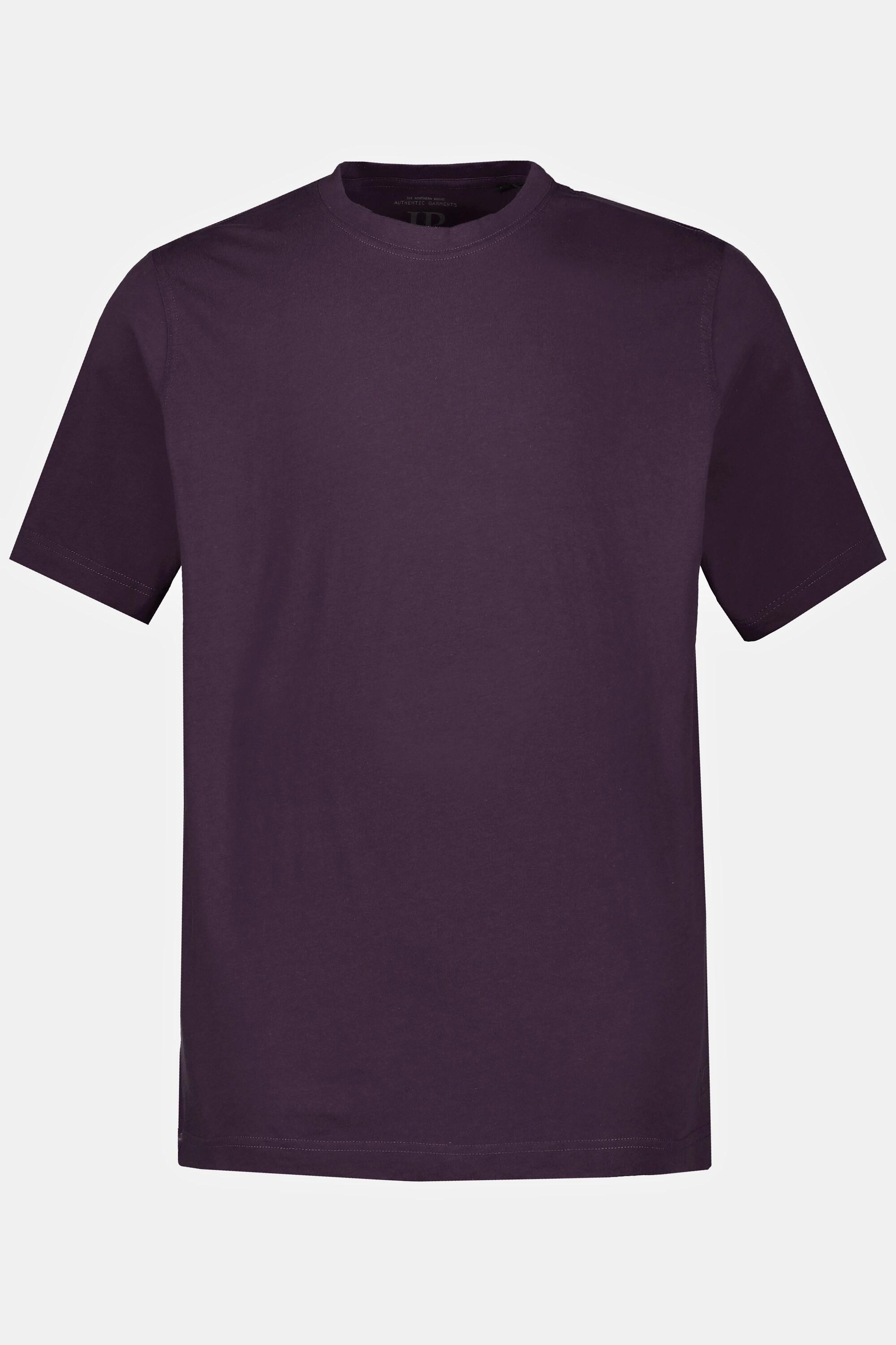 JP1880  T-shirt Basic en coton peigné, col rond violet d'aniline 