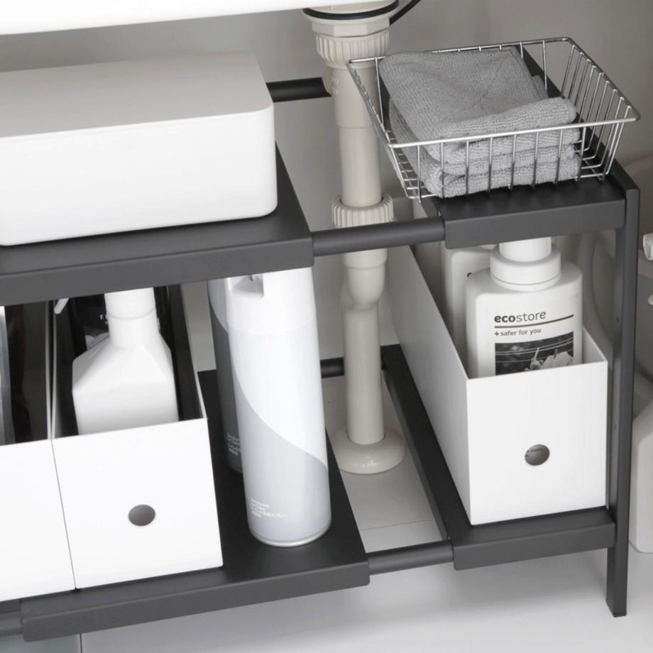 Yamazaki TOWER Regal ausziehbar   Schwarz  