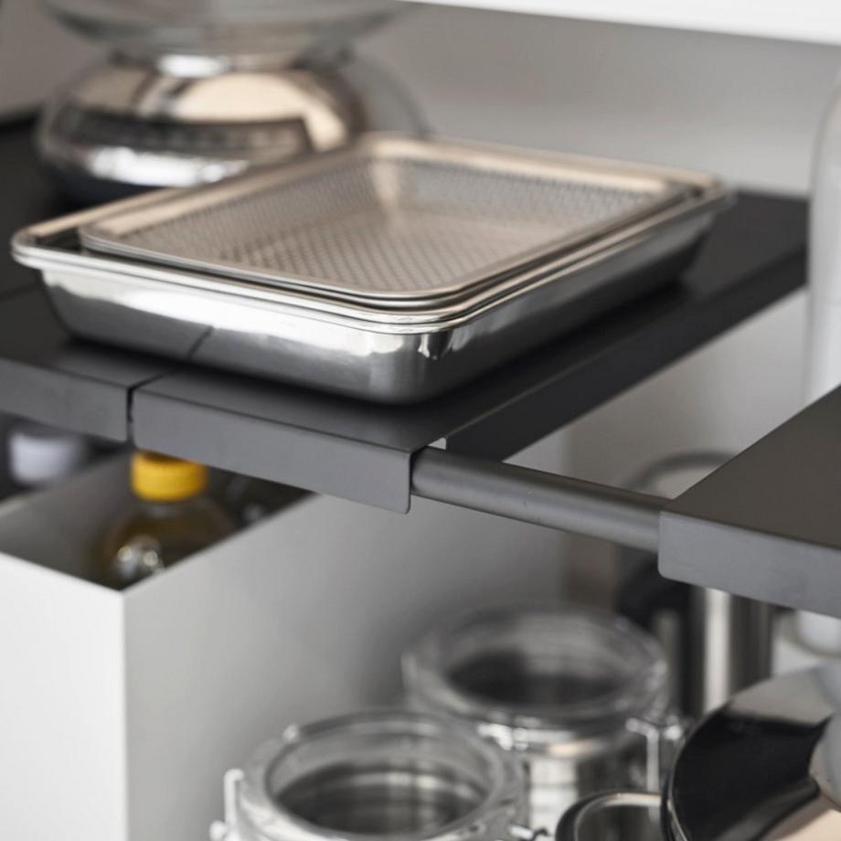 Yamazaki TOWER Regal ausziehbar   Schwarz  