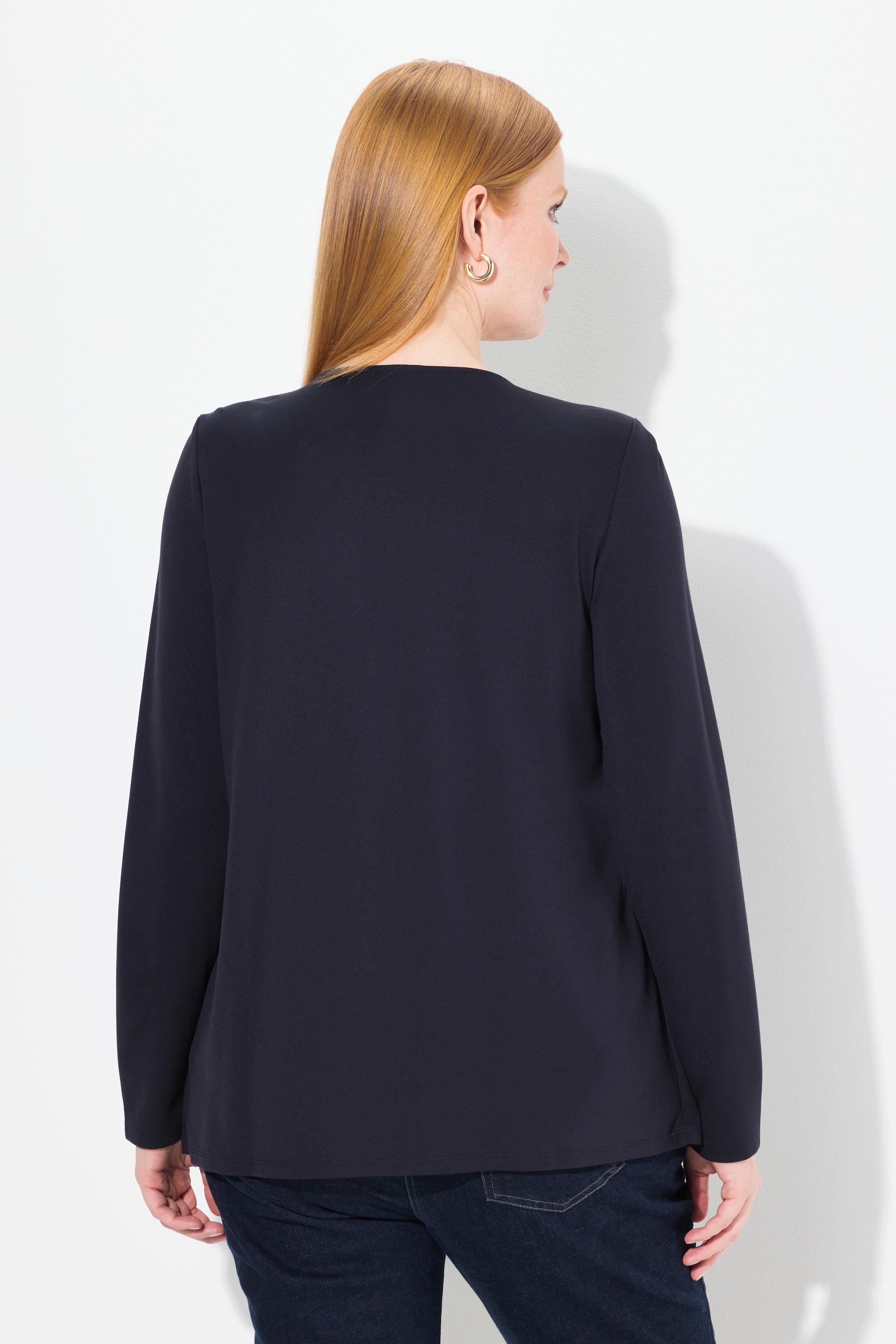 Ulla Popken Veste en molleton 2 en 1 Encolure Ronde Manches Longues  