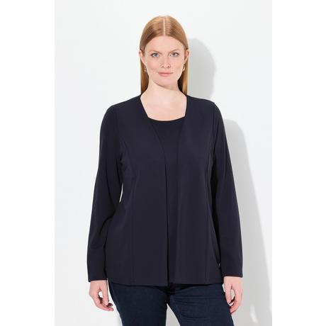 Ulla Popken Veste en molleton 2 en 1 Encolure Ronde Manches Longues  