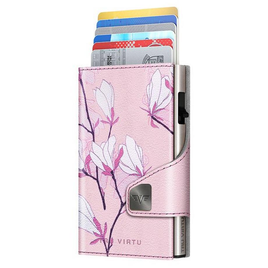 Wallet CLICK & slide Cherry Blossom, silber