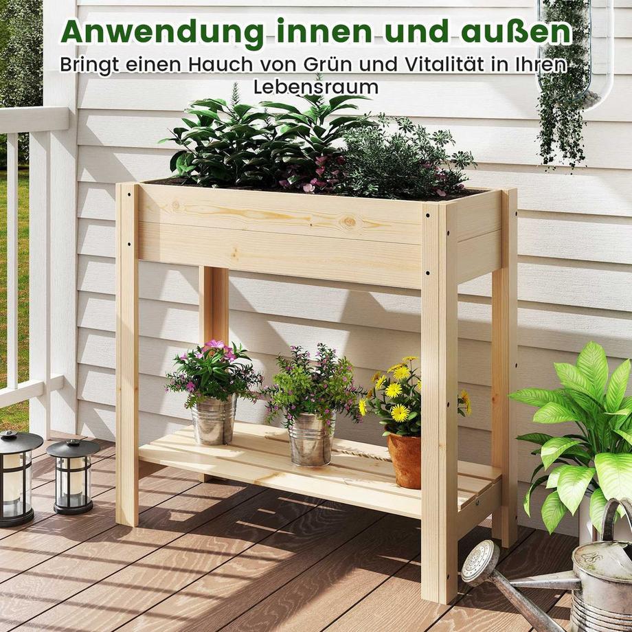 Northix Hochbeet mit Regal  