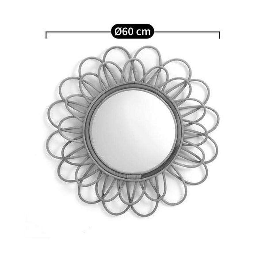 La Redoute Intérieurs Rattan-Spiegel Nogu in Blütenform  