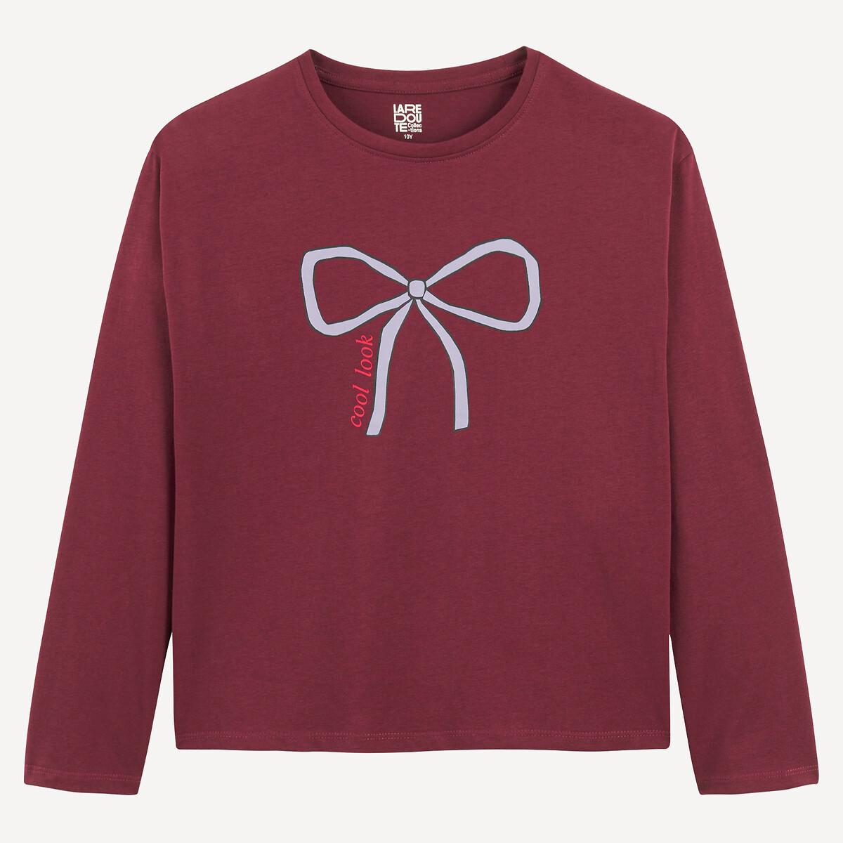 La Redoute Collections  T-shirt manches longues imprimé noeud 