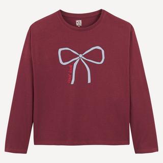 La Redoute Collections  T-shirt manches longues imprimé noeud 