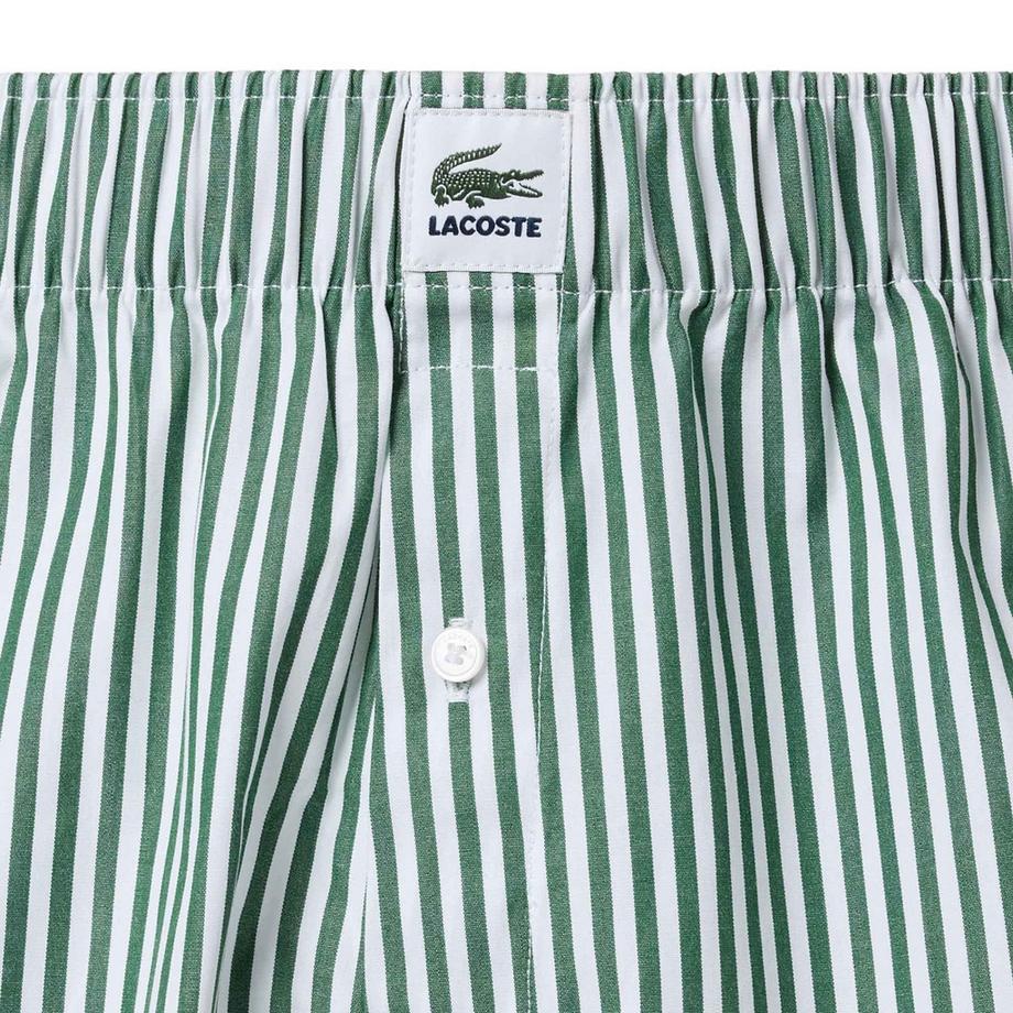 LACOSTE Gestreifte Baumwoll Boxershorts 3er Pack mit Gewebtem Label  