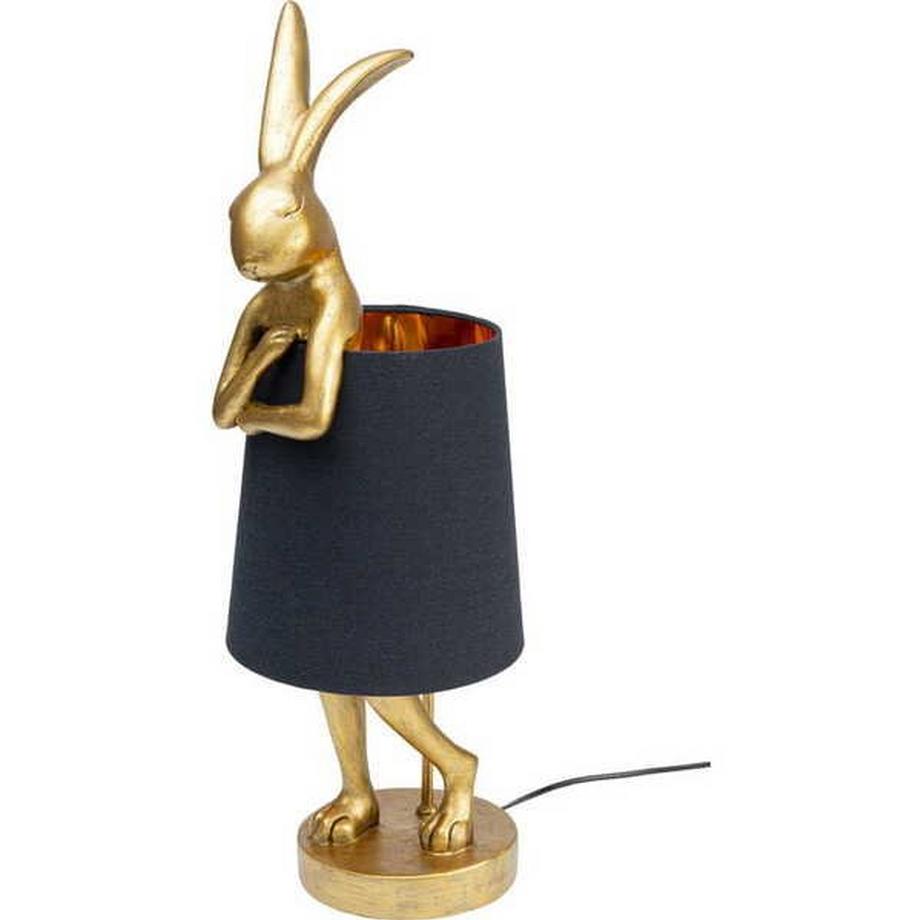 KARE Design Lampe à poser Animal Rabbit or noir 68  