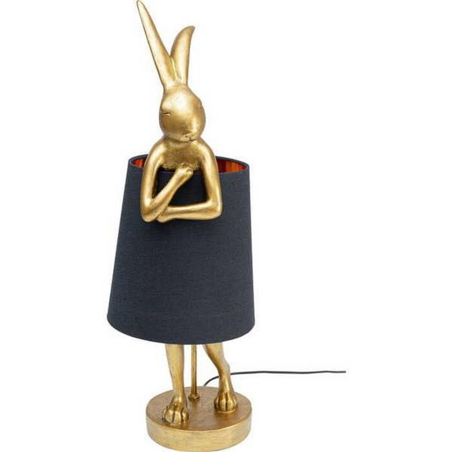 KARE Design Lampe à poser Animal Rabbit or noir 68  