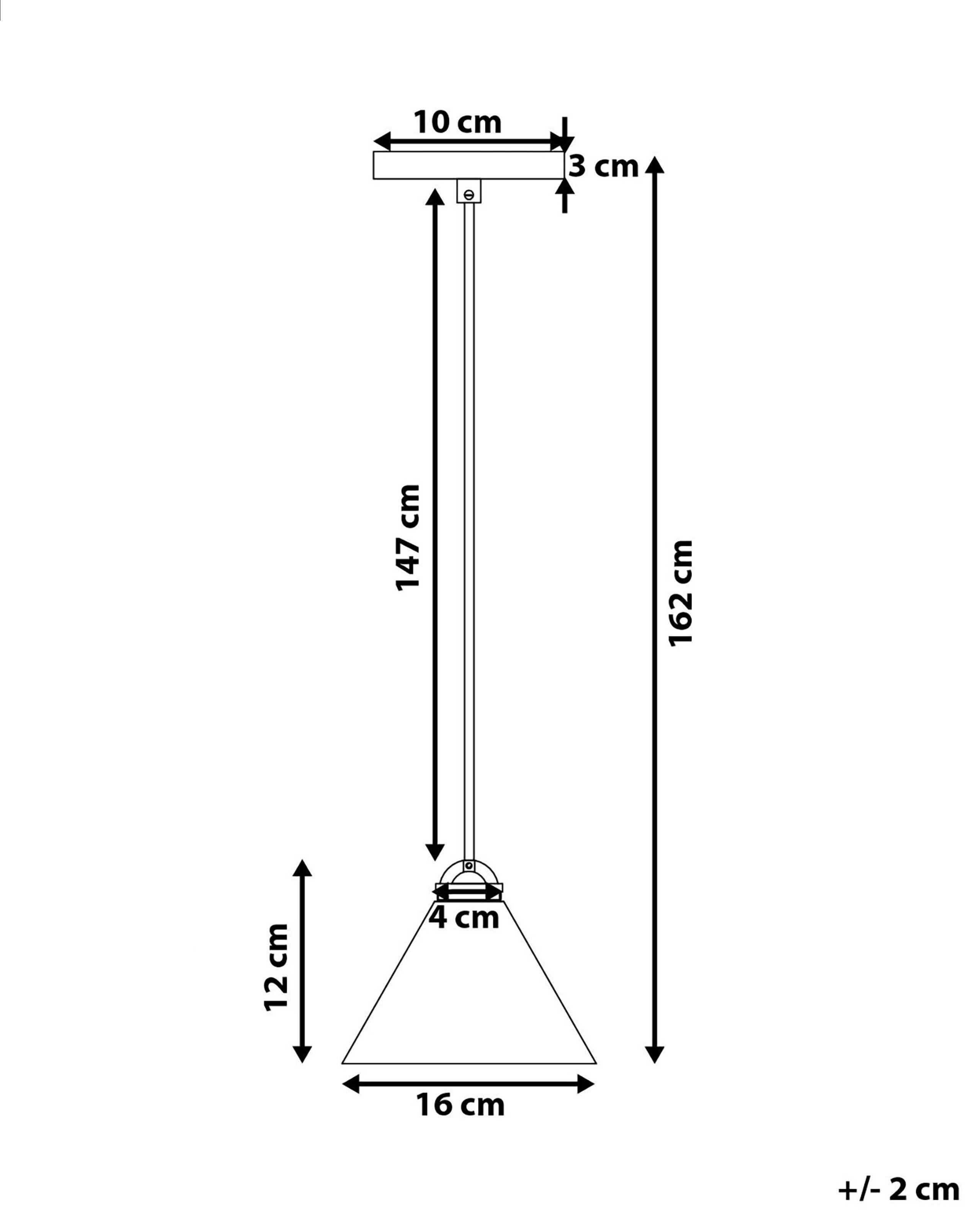 Beliani Lampe suspension en Métal Moderne ARAGON  