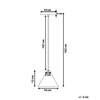 Beliani Lampe suspension en Métal Moderne ARAGON  