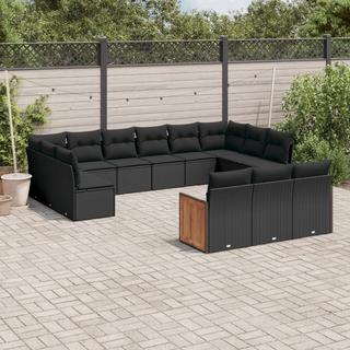 VidaXL set divano da giardino Polirattan  