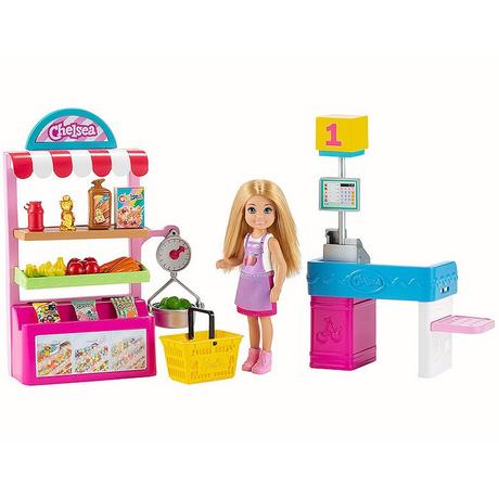 Barbie  Chelsea Puppe und Supermarkt Spielset 