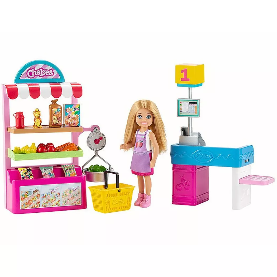 Barbie - Chelsea Puppe und Supermarkt Spielset