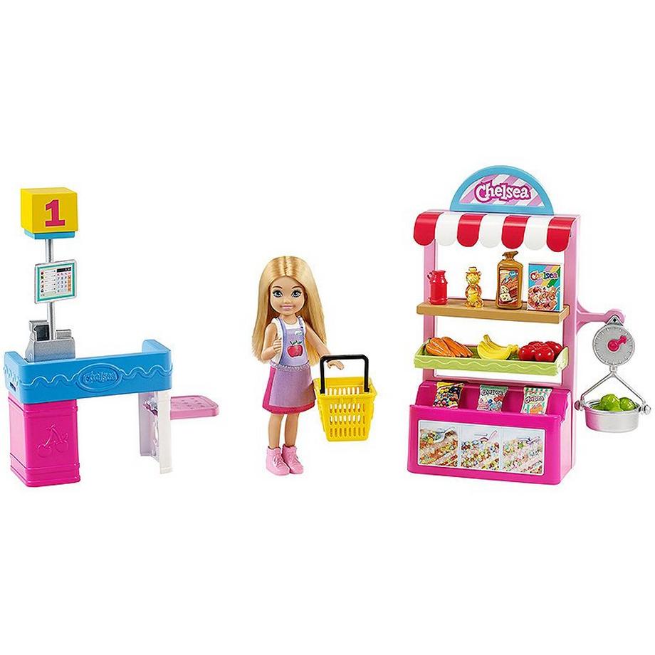 Barbie  Chelsea Puppe und Supermarkt Spielset 
