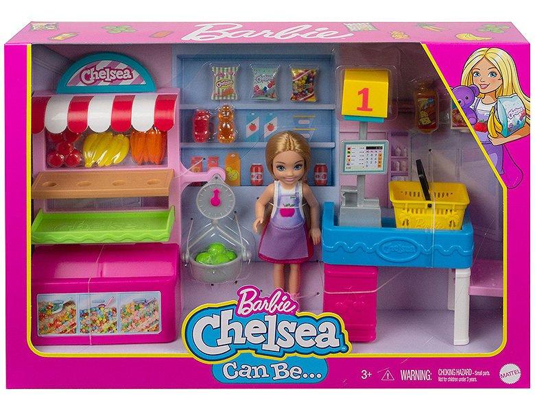 Barbie  Chelsea Puppe und Supermarkt Spielset 