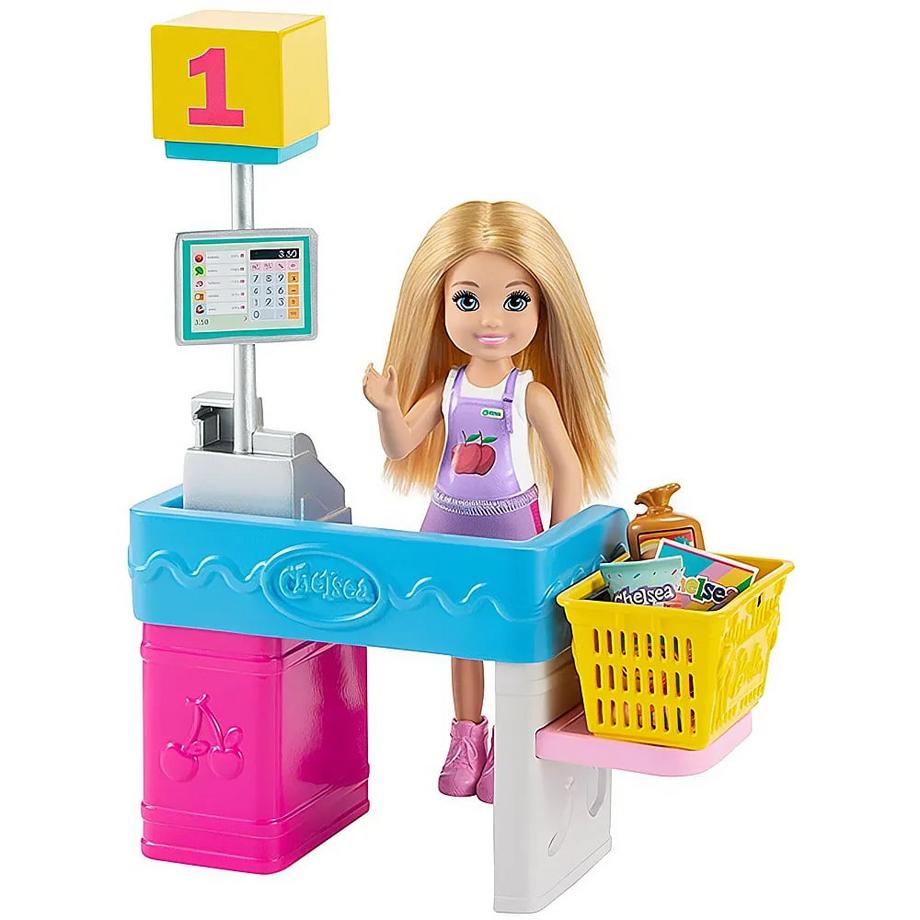 Barbie  Chelsea Puppe und Supermarkt Spielset 