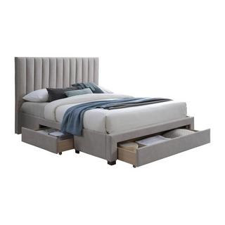 Vente-unique Letto con 3 cassetti 140 x 200 cm Tessuto Beige - LIAKO  