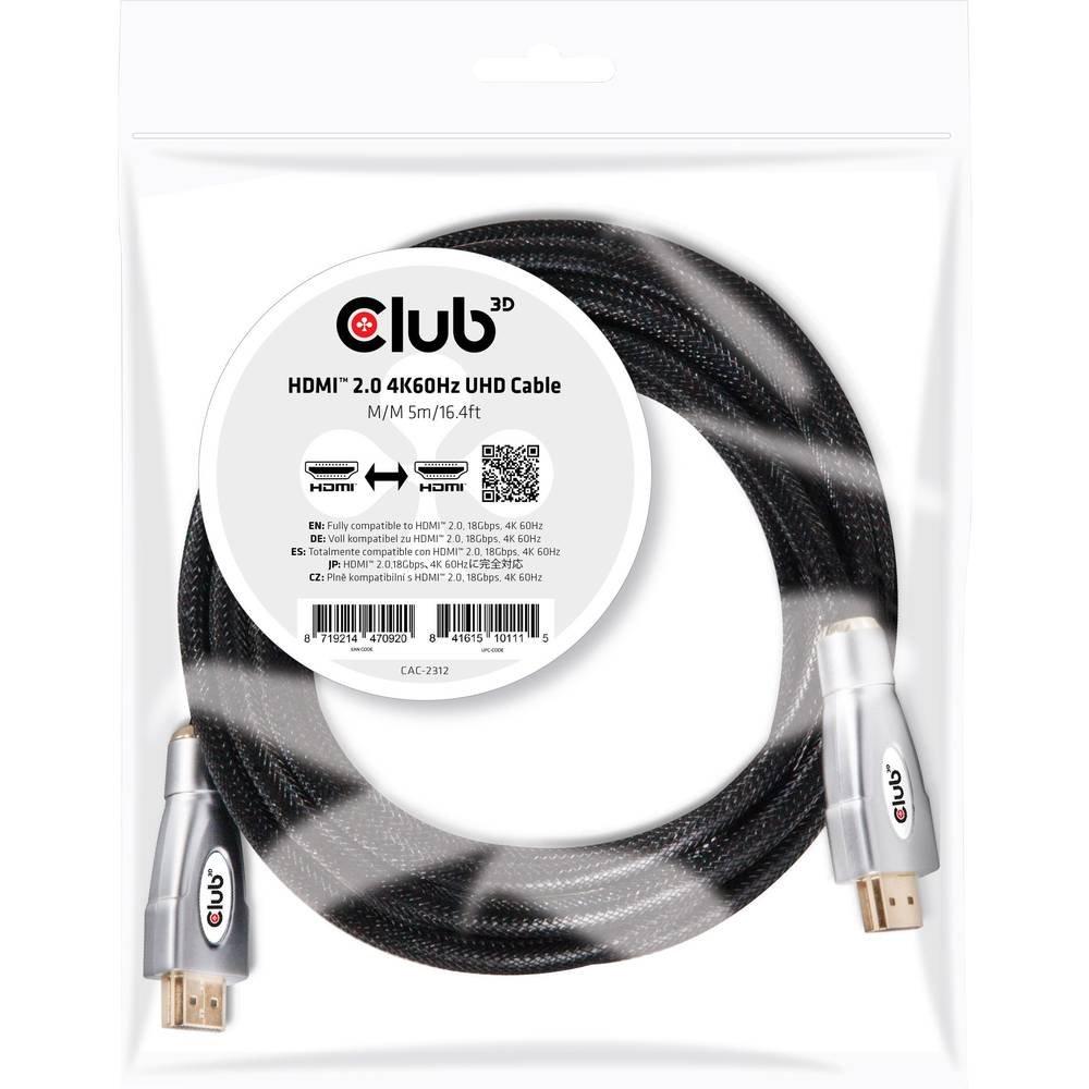 Club3D  Club 3D Premium High Speed HDMI 2 UHD 4K 60Hz Kabel 5 meter 
