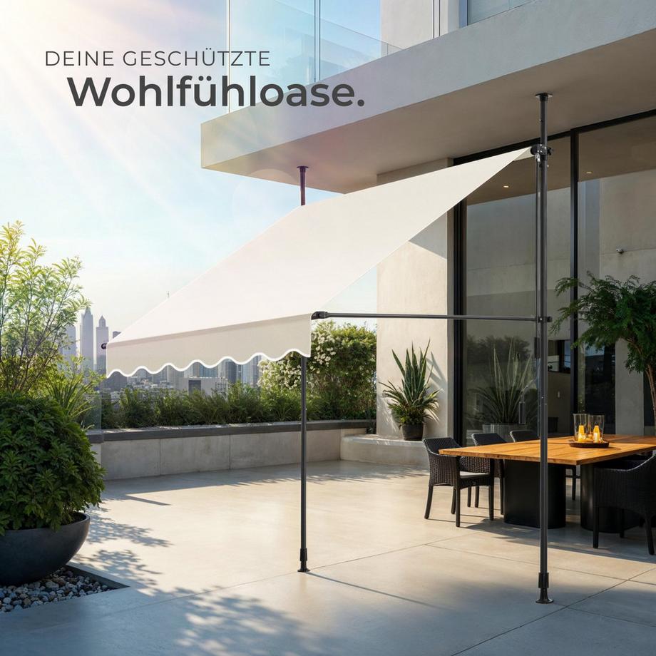 Tectake Store à pince sans perçage  avec manivelle  