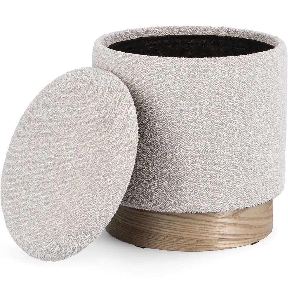 mutoni Pouf Zoya grigio chiaro (set di 2)  