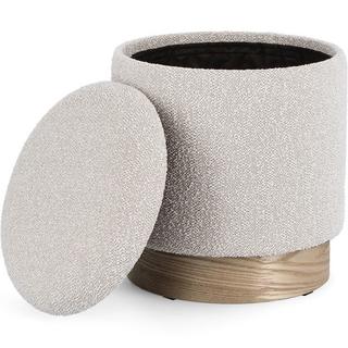 mutoni Pouf Zoya gris clair (lot de 2)  