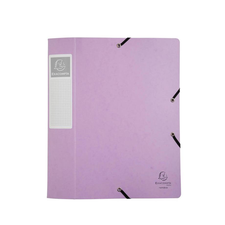 Exacompta Boite de classement Cartobox livrée à plat Dos 60mm carte lustrée Aquarel - A4 - x 10  