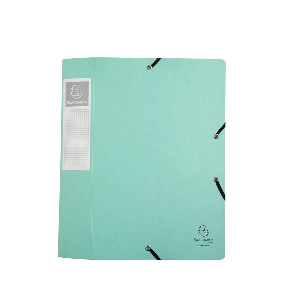 Exacompta Boite de classement Cartobox livrée à plat Dos 60mm carte lustrée Aquarel - A4 - x 10  