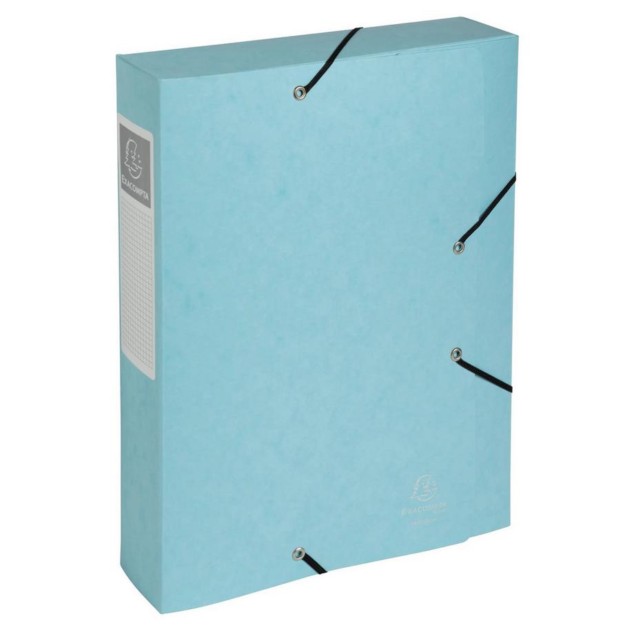 Exacompta Boite de classement Cartobox livrée à plat Dos 60mm carte lustrée Aquarel - A4 - x 10  