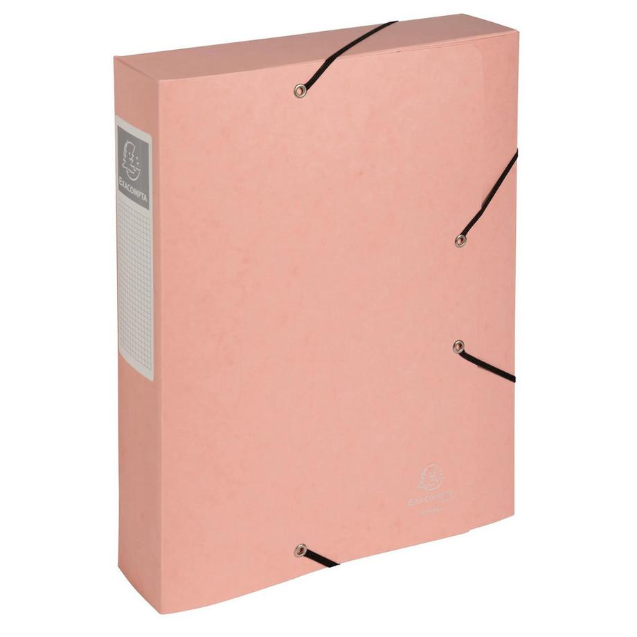 Exacompta Boite de classement Cartobox livrée à plat Dos 60mm carte lustrée Aquarel - A4 - x 10  