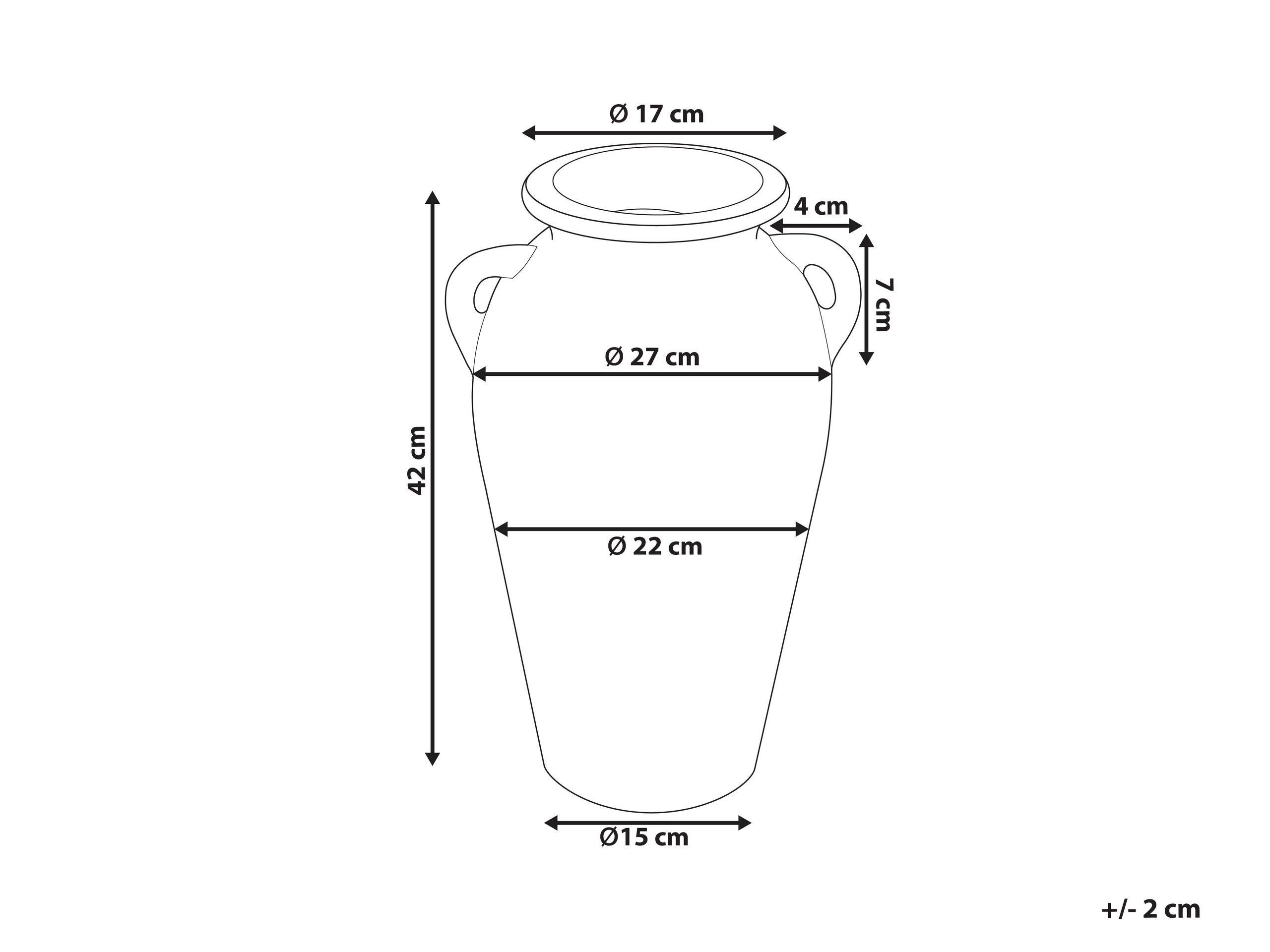 Beliani Vaso decorativo en Terracotta Rustico DABONG  