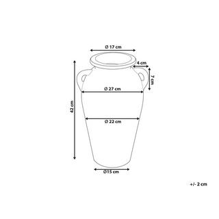 Beliani Vaso decorativo en Terracotta Rustico DABONG  