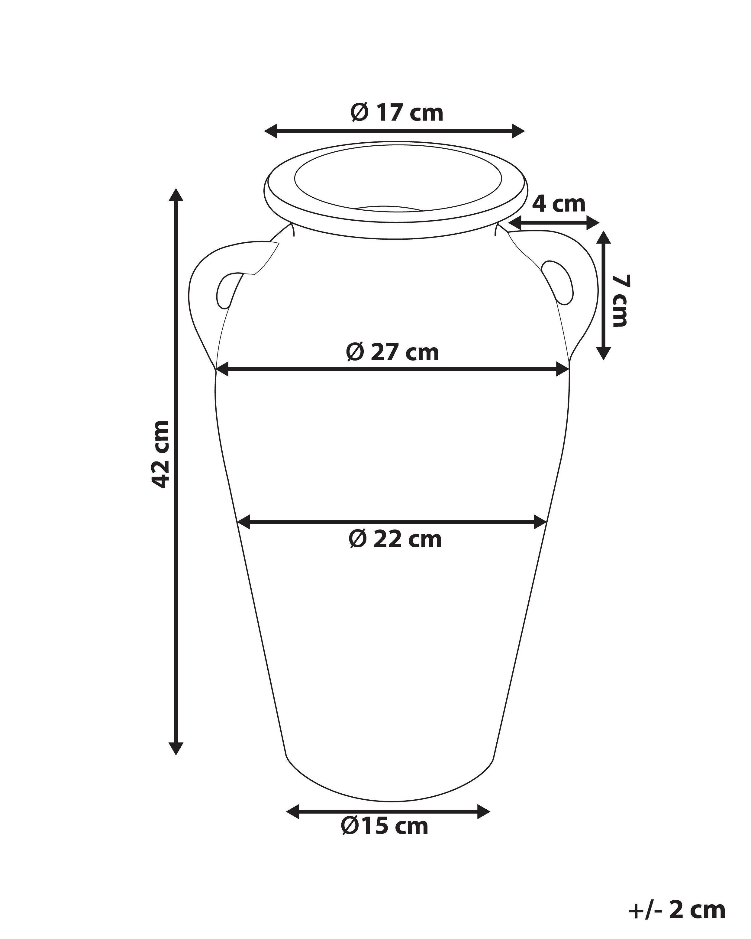 Beliani Vaso decorativo en Terracotta Rustico DABONG  