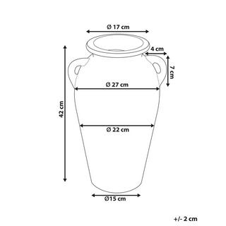 Beliani Vaso decorativo en Terracotta Rustico DABONG  