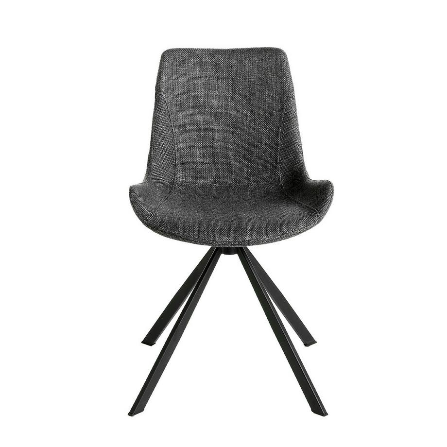 ANGEL CERDA Drehstuhl aus dunkelgrauem Stoff  