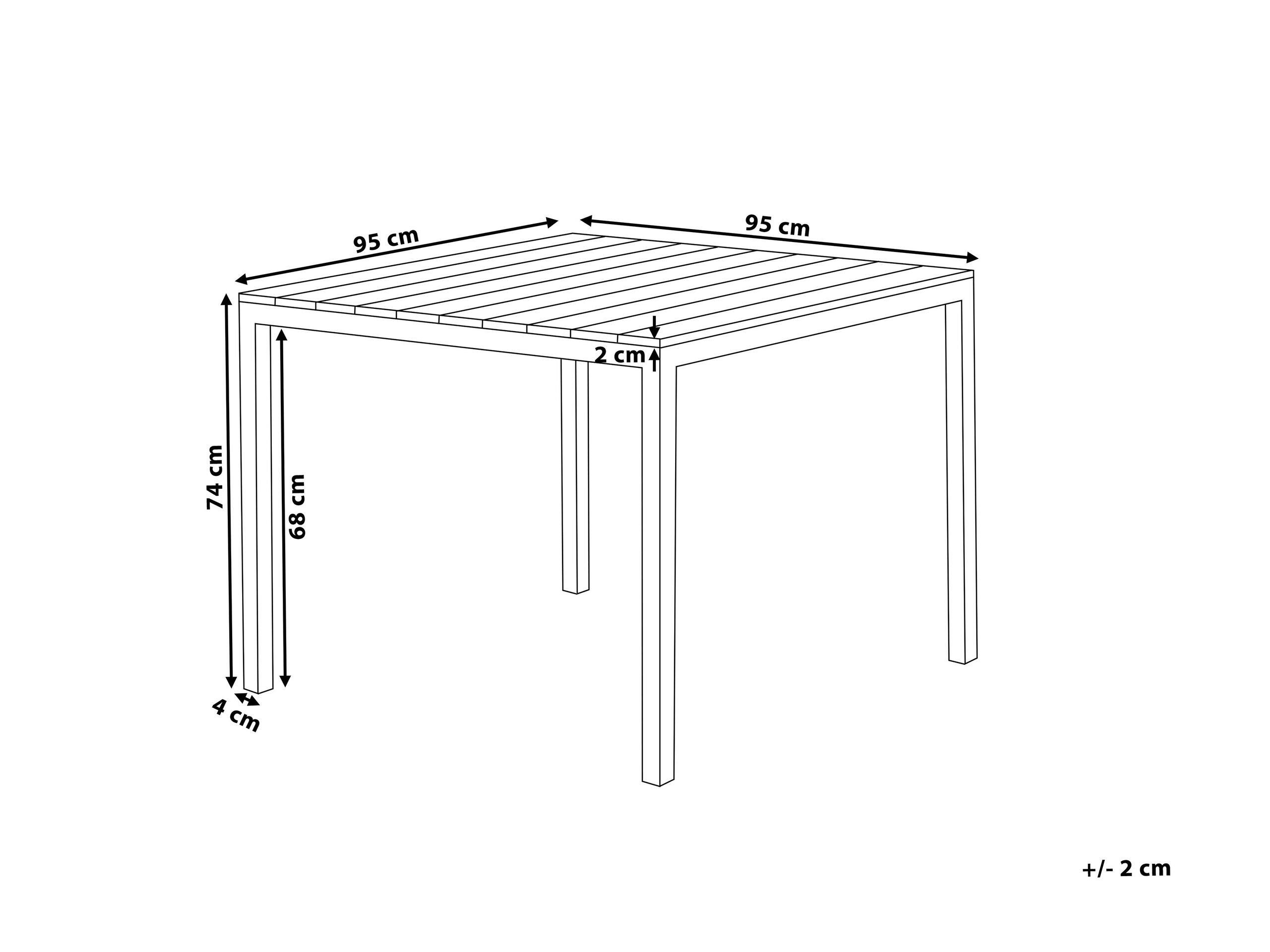 Beliani Table de jardin en Bois synthétique Moderne PRATO  