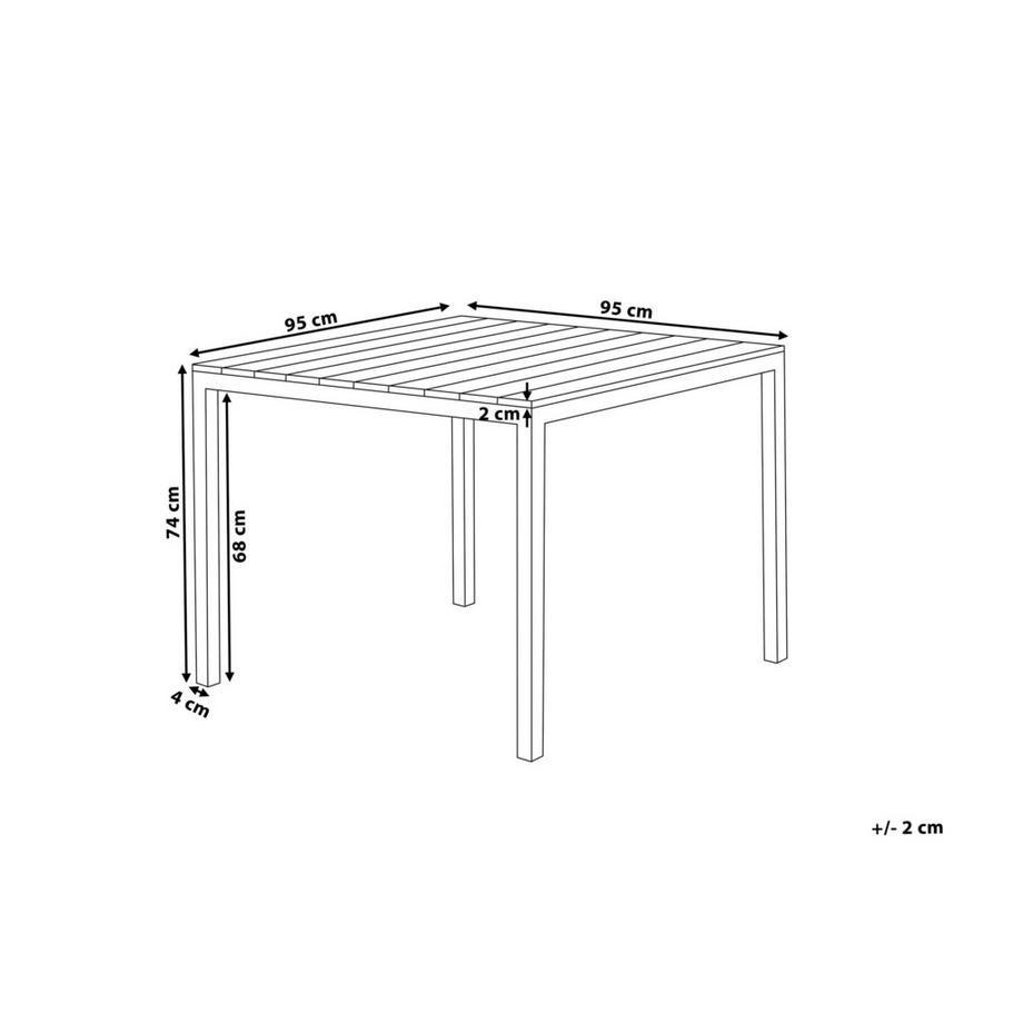 Beliani Gartentisch aus Kunstholz  PRATO  