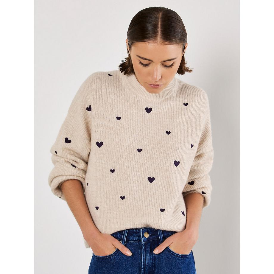 APRICOT Maglione ricamato con cuore  