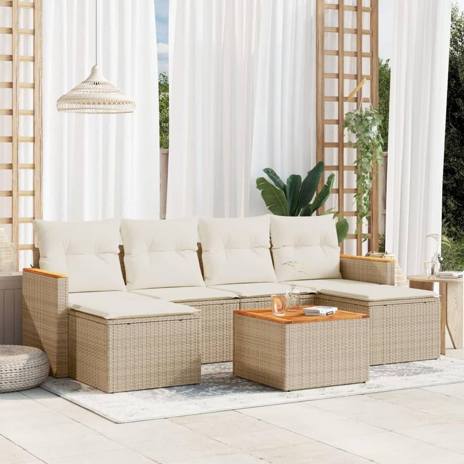 VidaXL set divano da giardino Polirattan  