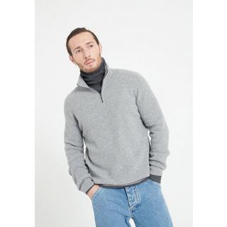 Studio Cashmere8  ZACH 2 Zip Funnel Neck Sweat Top - 100% Cashmere 