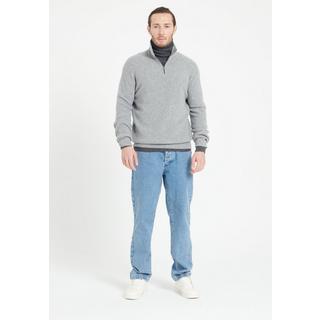 Studio Cashmere8  ZACH 2 Zip Funnel Neck Sweat Top - 100% Cashmere 