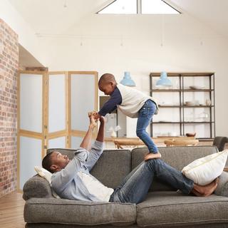 Northio 3-teiliger Paravent mit Bambusrahmen  