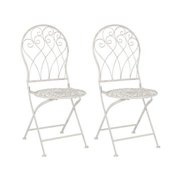 Lot de 2 chaises de jardin en Métal Rétro STIFFE
