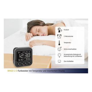 TFA  60.2552.01 - Funkwecker Bingo 2.0 invertiertes Display 