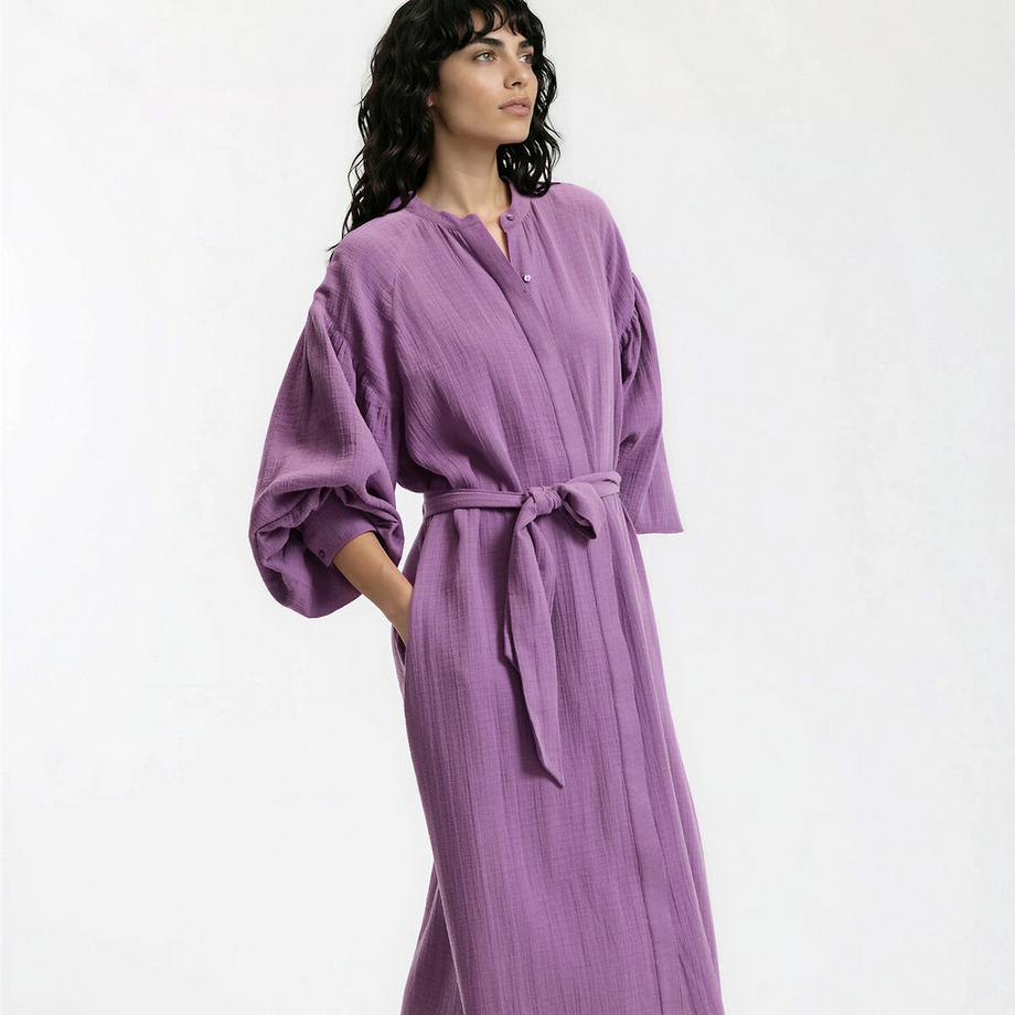 La Redoute Collections Abito Lungo con Cintura Maniche Lunghe  