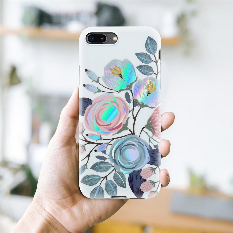 Cadorabo  Hülle für Apple iPhone 7 PLUS  7S PLUS  8 PLUS aus TPU Silikon mit floralem Muster 
