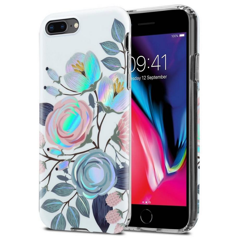 Cadorabo  Hülle für Apple iPhone 7 PLUS  7S PLUS  8 PLUS aus TPU Silikon mit floralem Muster 
