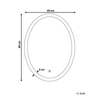 Beliani Wandspiegel aus Glas Modern VIRIAT  